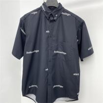 BALENCIAGA スーパーコピー 半袖シャツ バレンシアガ  弾幕ロゴプリント モノグラム オーバーサイズ