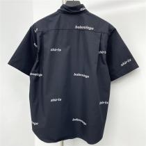BALENCIAGA スーパーコピー 半袖シャツ バレンシアガ  弾幕ロゴプリント モノグラム オーバーサイズ