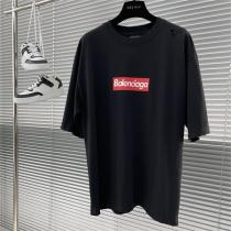 ☆2026期間限定☆バレンシアガ スーパーコピー Tシャツ BALENCIAGAｘSUPREME コラボ ロゴ枠プリント 男女兼用