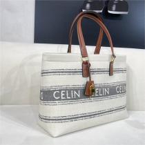 ★★春夏新作★CELINE スーパーコピー トートバッグ ストライプ CABAS TRIOMPHE 白黒  ロマンティック