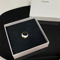 CELINE スーパーコピー 指輪 セリーヌ ペイントと真鍮 ゴールドのロゴ 目を引くおしゃれな