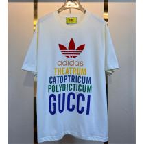 【2026人気一番】Gucc1x adidasコラボｔシャツブランド半袖コピーお洒落なコーディネート個性的