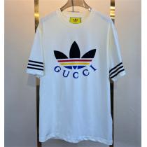 快適☆Gucc1x adidasコラボtシャツブランドコピー快適な着心地2026春夏流行りオーバーサイズ