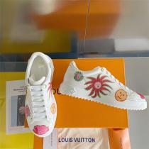 LV x YK Time Outルイヴィトン スニーカーコピーLOUIS VUITTON草間彌生コラボシリーズホワイト靴