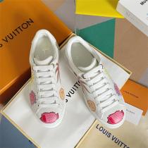 LV x YK Time Outルイヴィトン スニーカーコピーLOUIS VUITTON草間彌生コラボシリーズホワイト靴