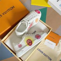 LV x YK Time Outルイヴィトン スニーカーコピーLOUIS VUITTON草間彌生コラボシリーズホワイト靴