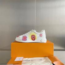 LV x YK Time Outルイヴィトン スニーカーコピーLOUIS VUITTON草間彌生コラボシリーズホワイト靴