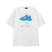 こなれ感★★BALENCIAGA スーパーコピー Tシャツ バレンシアガ  ｘAdidas コラボ プリント柄  