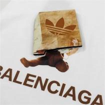 合わせやすさも抜群★バレンシアガ スーパーコピー Tシャツ Adidas コラボ 面ファスナー BALENCIAGA 