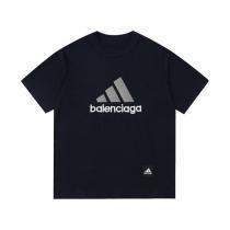 リバーシブル♪♪BALENCIAGA 偽物 Tシャツ バレンシアガ X adidas コラボ ロゴプリント オーバーサイズ 