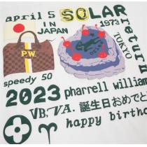 【割引キャンペーン】ルイヴィトン コピー Tシャツ LOUIS VUITTONｘPharrell Williamsコラボ オーバーサイズ