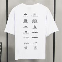BALENCIAGA スーパーコピー Ｔシャツ adidasｘバレンシアガ ロゴプリント 定番 色落ちない オーバーサイズ