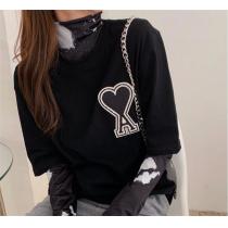 【お得な商品】AMI PARIS スーパーコピー Tシャツ 刺繡ロゴ ハートロゴ 21SS定番作 家でも外でも快適に