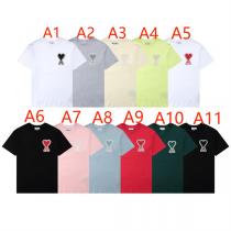 【お得な商品】AMI PARIS スーパーコピー Tシャツ 刺繡ロゴ ハートロゴ 21SS定番作 家でも外でも快適に
