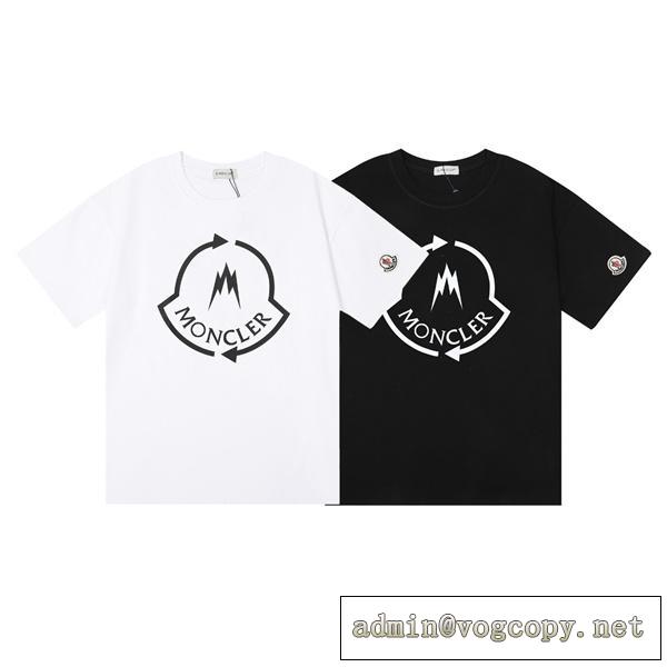 ♡シャリ感のある☆モンクレール コピー Tシャツ MONCLER 純綿生地 定番ロゴ おすすめの春夏コーデ ♪♪♪ 