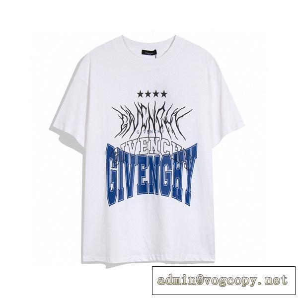 家でも外でも快適に！ジバンシー スーパーコピー Tシャツ 純綿生地 GIVENCHY 2色 プリントロゴ   