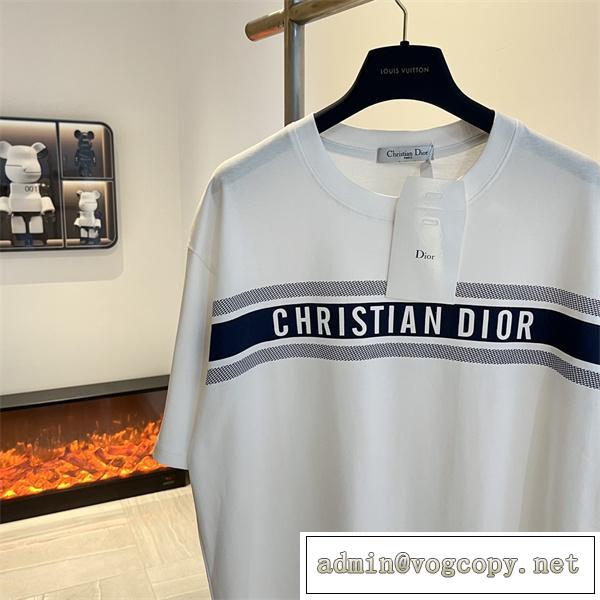 高品質バージョン DIOR コピー Tシャツ 定番ディオールロゴ ミニマル 色落ちしない 長く愛用できる