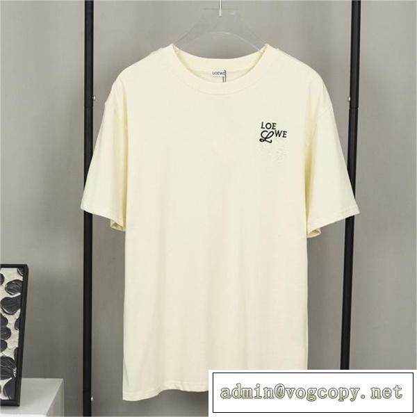 2026ss LOEWE コピー Tシャツ アナグラム 定番ロゴ 刺繡 カラーブロック ロエベ
