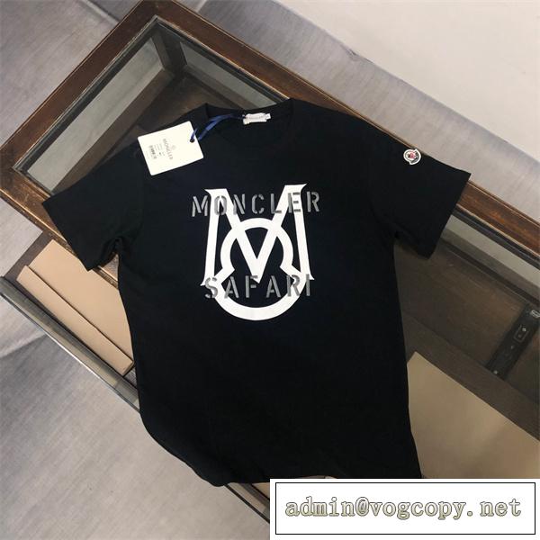 春夏のコレクション♪♪MONCLER 偽物 Ｔシャツ ロゴプリント 100％綿生地 丸首 着心地よい
