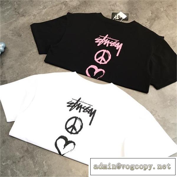  トレンドを問わず長く愛用 ステューシー コピー コラボＴシャツ STUSSYｘadidas 純綿生地 男女兼用