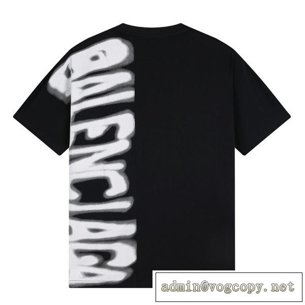誰にでもフィットする GUCC1 偽物 Tシャツ Ariaシリーズ Gucc1ｘBALENCIAGA スプレーロゴ 落書き 
