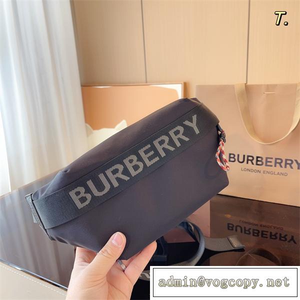 バーバリー スーパーコピー ウェストバッグ BURBERRY ウェストポーチ キャンバス ミニマル 