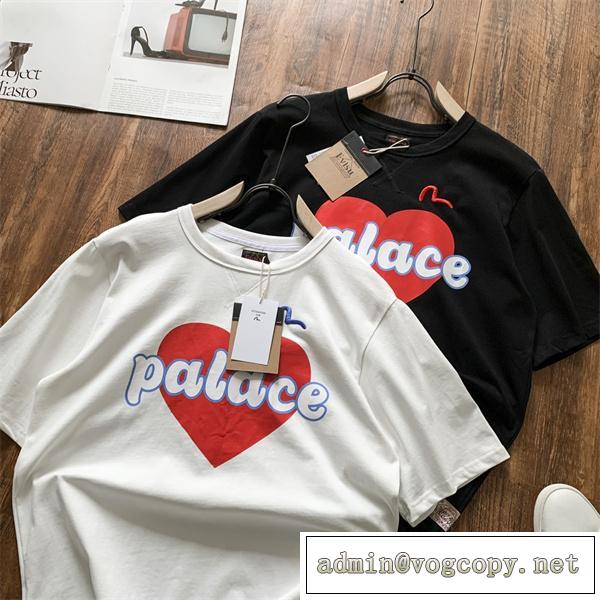 2026年人気が急上昇 エヴィス スーパーコピー PALACE × EVISUコラボ Tシャツ ハート カップルおすすめ