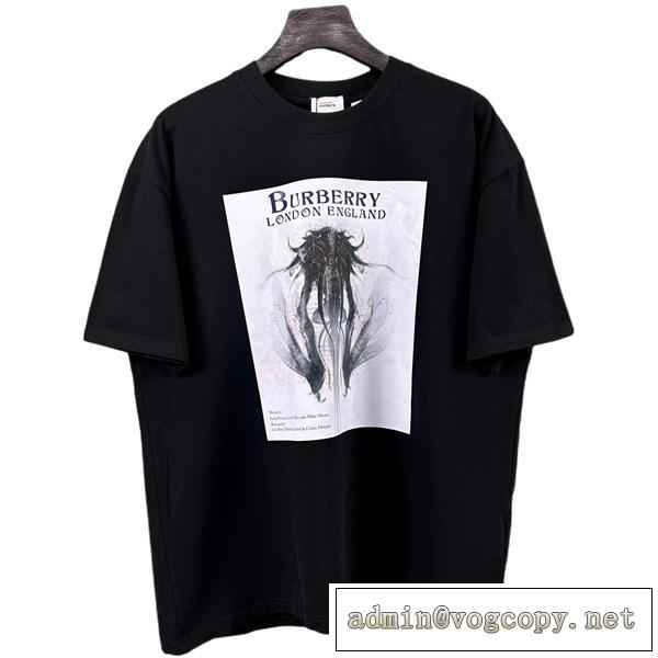 2026年最新作登場 バーバリー コピー Tシャツ クトゥルフ神話ｘBURBERRY コラボ 100%コットン