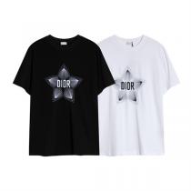 メンズライクな印象♪♪♪DIOR コピー Tシャツ 星★★シリーズ 刺繡ロゴ 純綿生地 ディオール