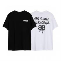 ★トレンド感を出す★★バレンシアガ 偽物 Tシャツ 純綿生地 TIN BALENCIAGA ロゴプリント柄    