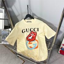 23ss可愛い雰囲気★★GUCC1 コピー Tシャツ KAWAIIシリーズ 抱く熊 綿麻生地 男女兼用  