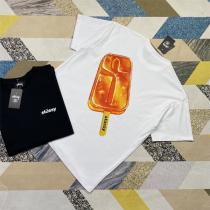ファッションin2026 ステューシー コピー Tシャツ アイスクリーム ロゴプリント柄 男女兼用 STUSSY
