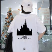 GIVENCHY スーパーコピー Tシャツ ジバンシーｘディズニーランド コラボ シカ 城 プリントロゴ 
