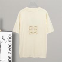 23年人気作 ジバンシー コピー Tシャツ 立体刺繡ロゴ GIVENCHY 100%コットンダブルガーゼ