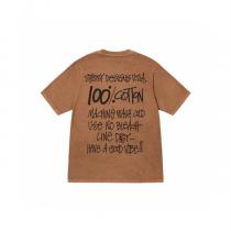 23ss ステューシー 偽物 Tシャツ STUSSY 落書きロゴプリント柄 Pigment Dyed 男女兼用