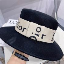 おすすめの春夏コーデ♪♪ ディオール コピー フェルトカンカン帽 DIOR リボン付 定番ロゴ