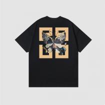 ジバンシー スーパーコピー Tシャツ 柄プリント 蝶 ロゴ コットン ダブルガーゼ GIVENCHY
