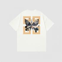 ジバンシー スーパーコピー Tシャツ 柄プリント 蝶 ロゴ コットン ダブルガーゼ GIVENCHY