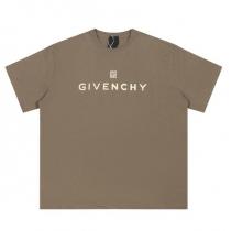 23シーズン新作☆ジバンシー スーパーコピー Tシャツ フロッキング加工ロゴ アメリカ綿生地 水洗いロゴ
