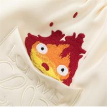 ロエベ スーパー コピー スウェットパンツ 刺繡ロゴ カルシファー アニメ ハウルの動く城＆LOEWE コラボ