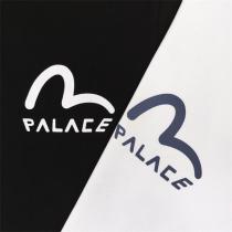 EVISU コピー Tシャツ ｍロゴ 落書き コットンダブルガーゼ生地 エヴィスｘPalaceコラボ 