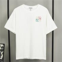 LOEWE スーパー コピー 刺繡ロゴ Tシャツ カラー LOEWE レトロデザイン 純綿生地