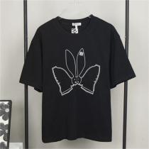 【2026年ウサギ年限定品】ロエベ 偽物 Tシャツ ウサギ 刺繡 ミニマルデザイン シンプル LOEWE 