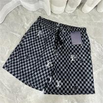 2026年夏のアイテム★★LOUIS VUITTON コピー ハーフパンツ チェック柄 ポリエステル ビーチパンツ