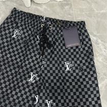 2026年夏のアイテム★★LOUIS VUITTON コピー ハーフパンツ チェック柄 ポリエステル ビーチパンツ