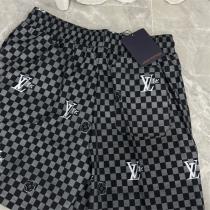 2026年夏のアイテム★★LOUIS VUITTON コピー ハーフパンツ チェック柄 ポリエステル ビーチパンツ
