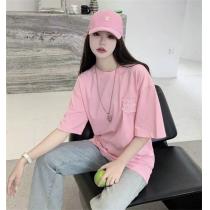 【必ず届く！誠実店舗】CHANE1コピー半袖tシャツ新作使人気2026春夏最新コレクション可愛いピンク色
