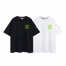 2026年最新デザイン☆モンクレール 偽物 Ｔシャツ MONCLER ロゴプリント柄 ネオングリーン 純綿生地 通気性 快適