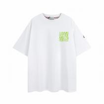 2026年最新デザイン☆モンクレール 偽物 Ｔシャツ MONCLER ロゴプリント柄 ネオングリーン 純綿生地 通気性 快適