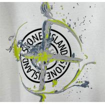 23ss夏のトレンド STONE ISLAND スーパーコピー Ｔシャツ ストーンアイランド 渦と方位磁針 ロゴプリント